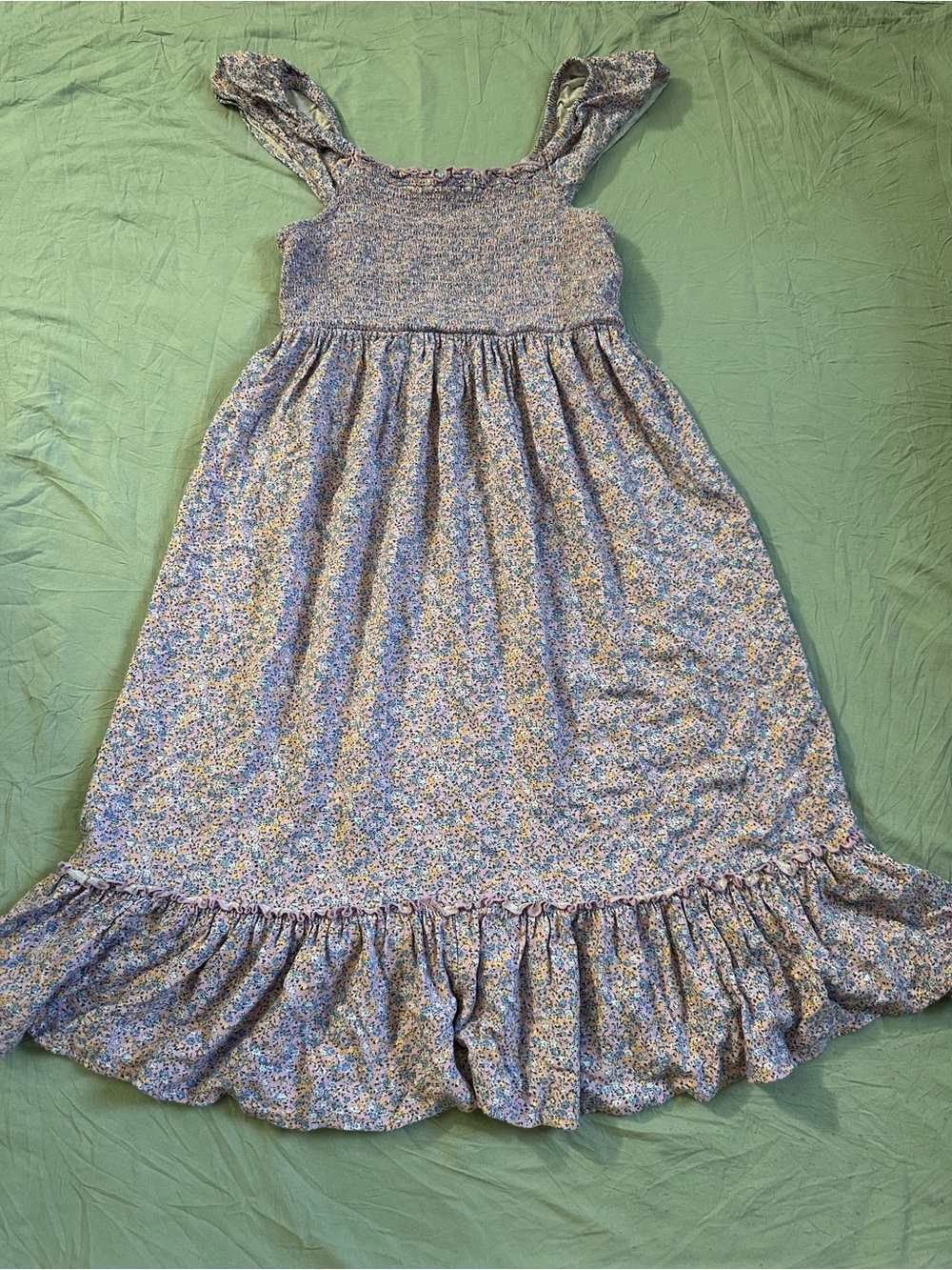 Arizona Jean Company Floral Midi Dress in Lavender and Cream
